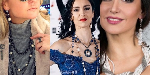 Модные бусы на заказ из жемчуга натуральных камней женская бижутерия в Москве