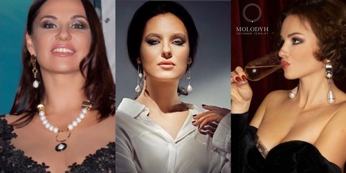 жемчужные бусы колье серьги женская модная бижутерия фото цена